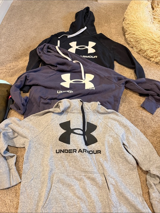 Under Armour Tops - Under Armour Hoodies in Black, purple and Gray- women’s large